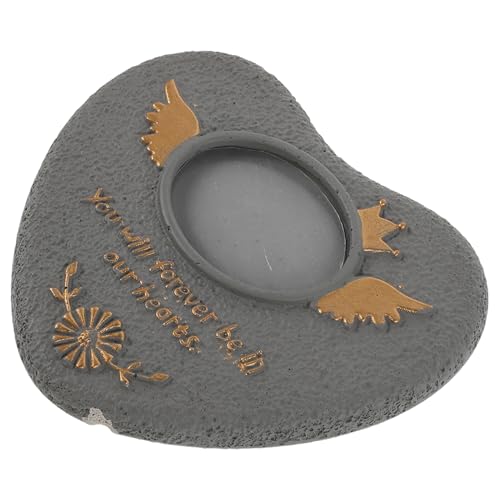 ORFOFE Pierre Tombale pour Chien Extérieure en Pierre Grise, Petite Stèle Commémorative Résistante aux Intempéries, Plaque Funéraire Personnalisable pour Jardin, Mémorial Solide pour