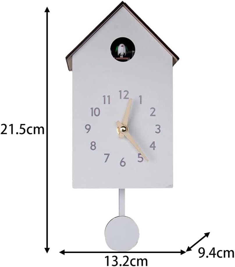 Elegant, Traditional, Decorative, Wooden Painted Modern Wall Clock Cuckoo Clock Bird NowTime Hanging Clock Display Handmade Decoration Swinging Pendulum for New Room Office, Type 5