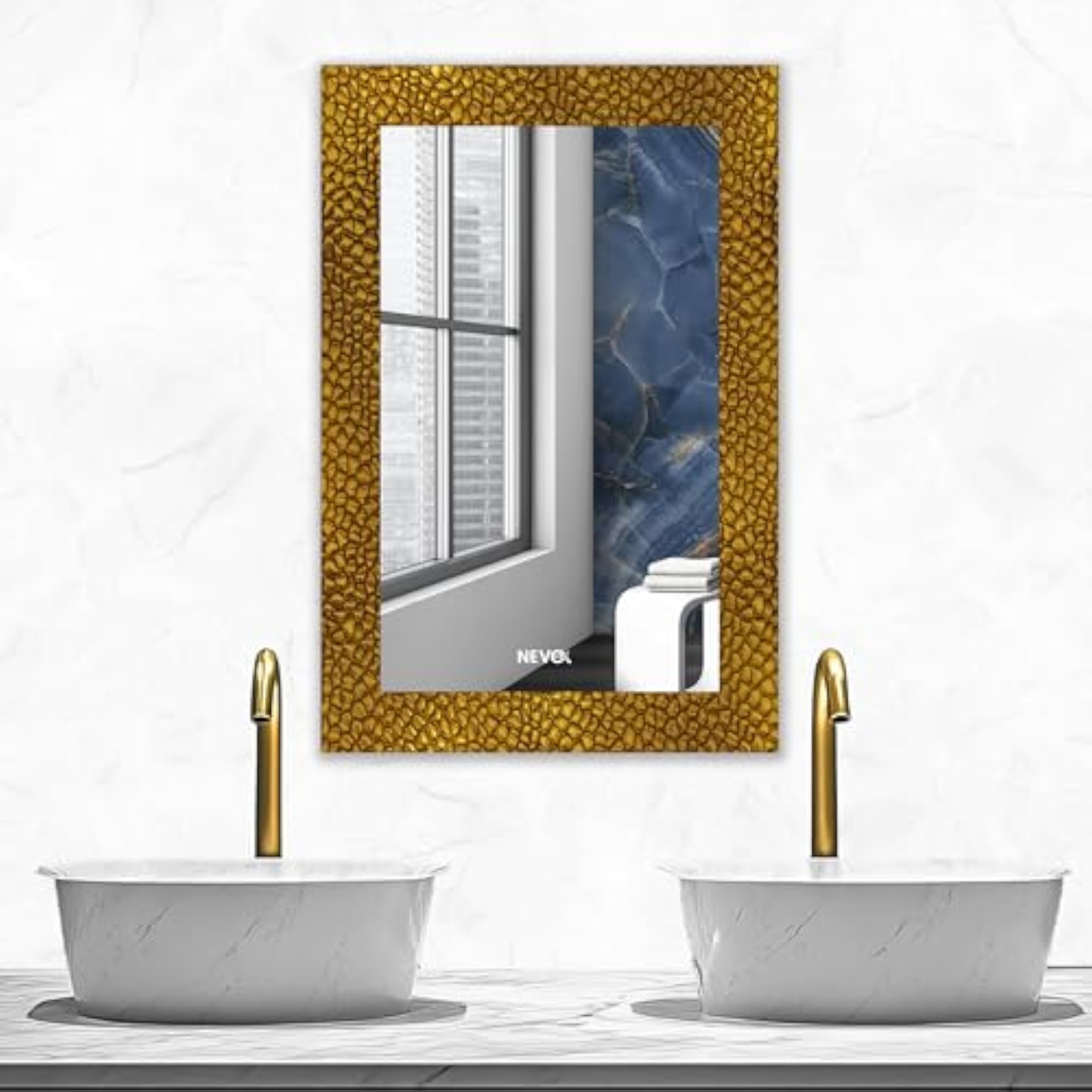 Frameless CNC Polish Finishing Rectangular Wall Mirror