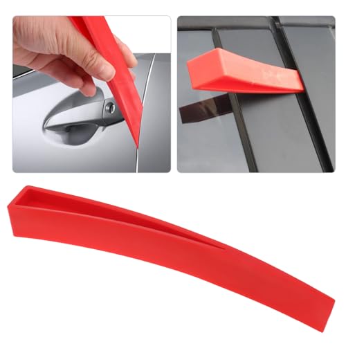 ePathChina 4PCS Window Curved Dent Repair Tools, Car Body Repair Plastic Wedge DIY Plastic Chisel Scraper Car Door Unlocking Kit, Red and Green Lacquer Free Dent Repair Tool - Thumbnail 4