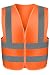 Neiko 53945A High Visibility Safety Vest with Mesh Fabric, ANSI / ISEA Standard | Color Neon Orange | Size L