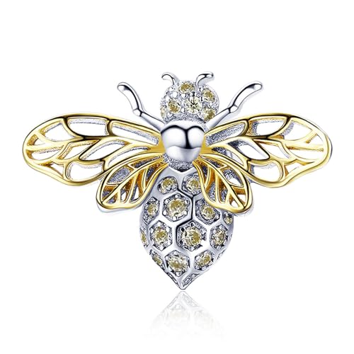 Rimgoris Charm en argent 925 pour femmes Bracelets Collier Insecte Nature Abeille Breloque pendante Cadeau