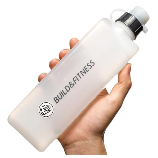 Build & Fitness Botella de agua curvada para cinturones de running, botella de hidratación para correr, fácil de usar, 300 ml