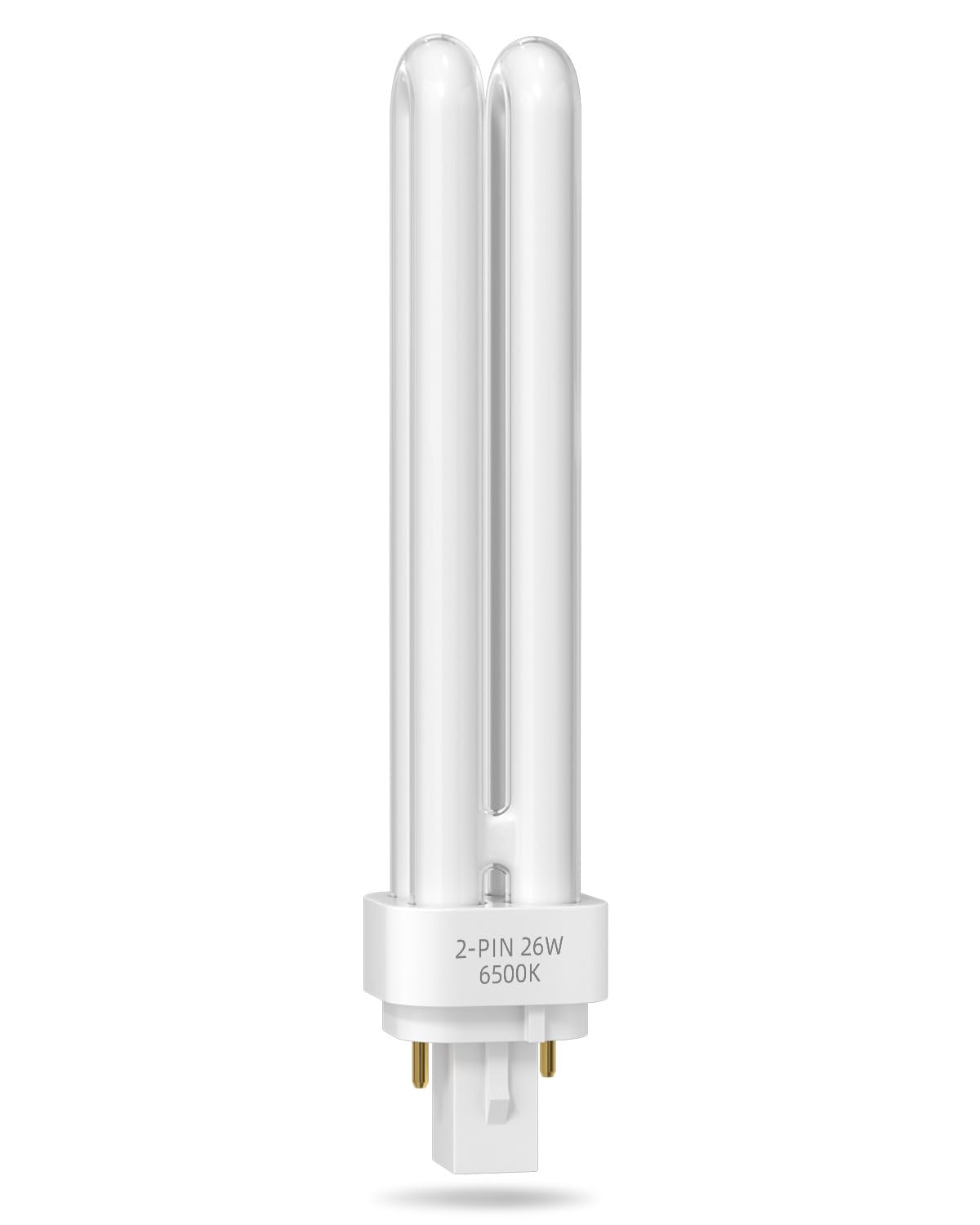 TobeBright 26W 2 Pin G24d-3 PLC Tube Light, 2U Double Turn Tube Energy Saving Bulb Cool White 6500K Low Consumption Fluorescent Lamp Non-Dimmable for Hallway, Kitchen, Restaurant, Office (1-Pack)