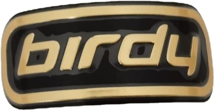 for FM-Birdy Bicycle Head Badge Sticker BMX Folding Bicycle Front Frame Sticker Bicycle Tag, Personal Decoration Sticker Vintage Bicycle Head Badge Black Birdy