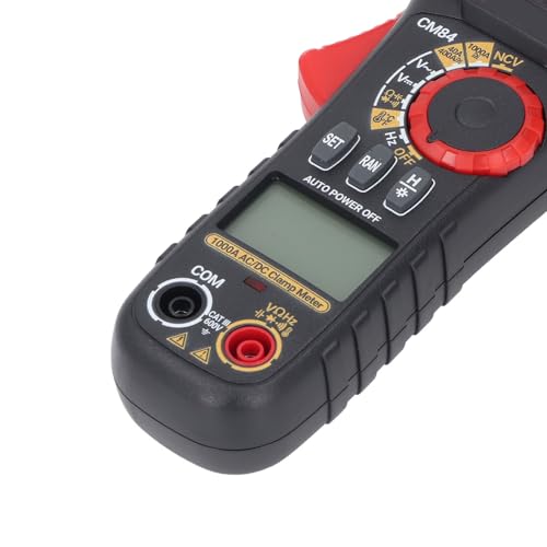 Pinza Amperimétrica CA CC de 1000 A con NCV, Linterna y Retroiluminación LCD para Medición de Corriente, Multímetro de Resistencia de Voltaje