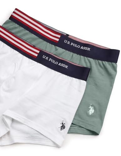 Image of U.S. Polo ASSN. Men's OET19 Striped Waistband Underwear Trunks - Pack of 2