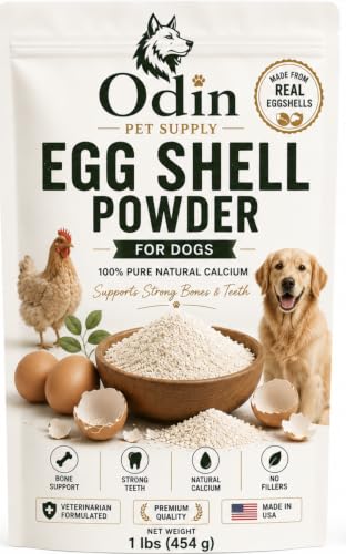 Emir&Odin 1 Pound Egg Shell Powder for Dogs, Calcium for Dogs and Cats, 1 Lbs, Strong Hip & Joint Supplement for Dogs and Cats- Dietary Supplement - No Additives
