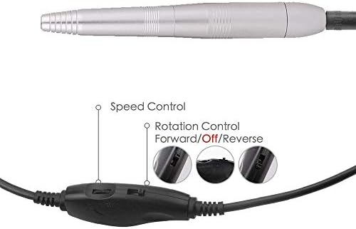 Pinkiou Electric Nail Files, USB Electric Nail Drill 20000 RPM Adjustable Speed Portable, Professional Electric Manicure Pedicure Kit Nail Drill for Acrylic Nails, Gel Nails