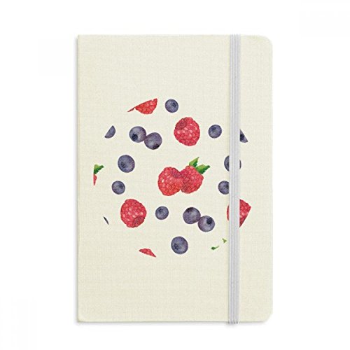 Carnet A5 Blueberry Fraise avec couverture souple en tissu journal de notes multicolore
