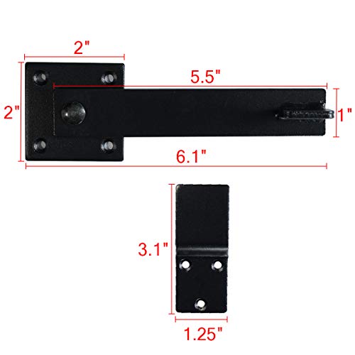 5.5" Fence Gate Latch Barn Door Flip Hardware Farm Lock Heavy Duty Wrought Iron, Matte Black #TOP4