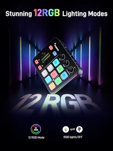 MAONO Gaming Streaming Equipment Bundle: Audio Interface Mixer and XLR Dynamic Mic RGB Noise Reduction Live Streaming Podcasting MaonoCaster - Image 8