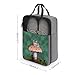 Cat on Mushroom Shoe Bags for Travel Water-Resistant Shoes Pouch with Handle Fashion Shoe Organizer with Zipper Closure Portable Sneaker Carrier for Men & Women Daily Use