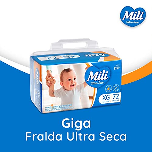 Fralda Ultra Seca Giga Xg 1X72, Mili