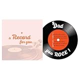 ARTIZZONNI Father’s Day Card | Vintage Vinyl Greeting Card from Daughter, Son or Wife | Dad You...