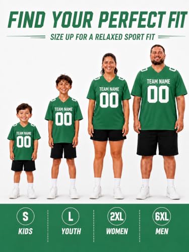 Image of Custom Replica Football Jersey with Name Number Logo