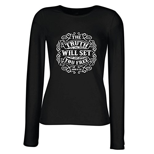 T-shirt la vérité vous libérera manches longues femme vêtement chrétien foi