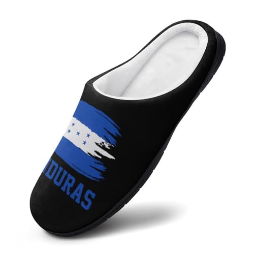 Honduras Flag Printed Men's Cotton Slipper Shoes Soft Anti-Skid Sole Home Shoe for House Indoor Outdoor2
