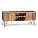 Simpli Home AXCHUN-08 Hunter Solid Mango Wood 60 inch Wide Industrial Contemporary TV Media Stand in Natural For TVs up to 65 inches