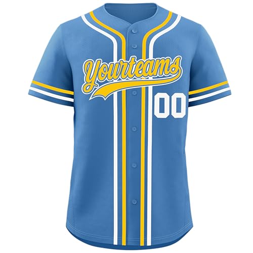 KXK Custom Baseball Jersey Stitched/Printed Button Down Baseball Shirts Personalized Name Number Logo Casual Uniform