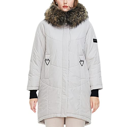 Veste d'hiver pour femme Roquorl isolante et imperméable avec grande capuche