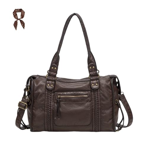 Sac bandoulière cuir femme grand multi-poches pour ranger toutes vos affaires de travail