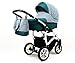 Passeggino Trio 3in1 2in1 Isofix Ovetto Compatto Queen by SaintBaby Ocean Green 2in1 Senza Ovetto