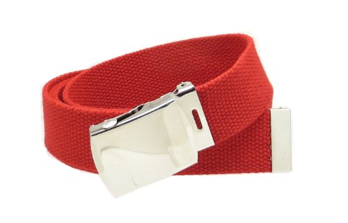 Image of BC Belts Canvas Web Belt with Chrome Buckle 54 inch Long