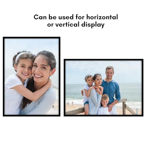 Americanflat 27x38 Poster Frame with Polished Plexiglass - Streamline Collection - Thin Border Picture Frame for Wall Display - Hanging Hardware Included - Black