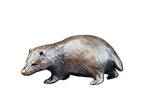 Richard Cooper Rich Brown Chestnut Patina & Company Butler & Peach - Solid Bronze Miniature Badger