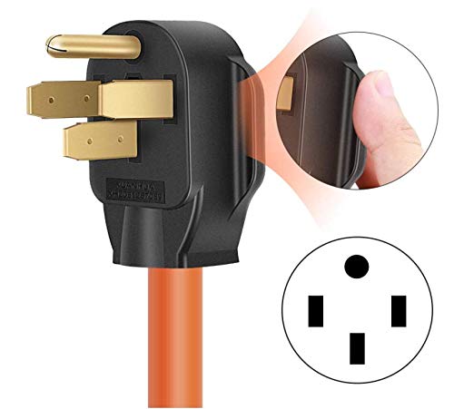 S7 50 Amp to 110 Adapter, 240V to 120V Adapter, 4 Prong NEMA 14-50P Male to 4X 5-20R Household Outlet Female 1.8FT