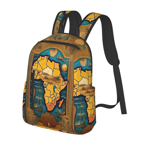 Sac à dos pour voyage camping et randonnée avec imprimé abstrait - 2