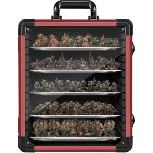 Image of Miniatures Storage Case Miniatures Transport Case Aluminum Alloy Frame with Lock (Large Size)