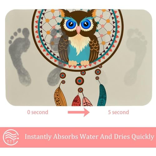 Tapis de douche hibou pour une salle de bain cosy et chaleureuse - 3