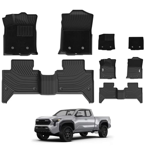 Image of 3W Floor Mats for 2016-2023 Toyota Tacoma, Double Cab Automatic