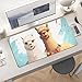 Llama Alpaca Desk Mat Non-Slip Laptop Writing Pad Large Keyboard Mousepad with Rubber Base 23.6