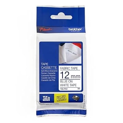 Brother TZeFA3 - Cinta textil, Longitud: 3 m, Para rotuladoras Ptouch (PT), Texto azul sobre fondo Blanco, Ancho: 12 mm | Ya disponible en tu tienda friki favorita! En mundofriki.es! Brother TZeFA3 - Cinta textil, Longitud: 3 m, Para rotuladoras Ptouch (PT), Texto azul sobre fondo Blanco, Ancho: 12 mm | Ya disponible en tu tienda friki favorita! En mundofriki.es!