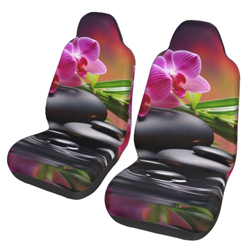 Housses de siège avant universelles motif fleurs pour voyager en voiture et van