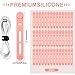 Tellegloww 42 Pcs Silicone Cable Ties Reusable Cord Straps Multipurpose Elastic Cable Organizer for Bundling Fastening Earphone Phone Charger Home Office School (Pink,3.15 Inch)