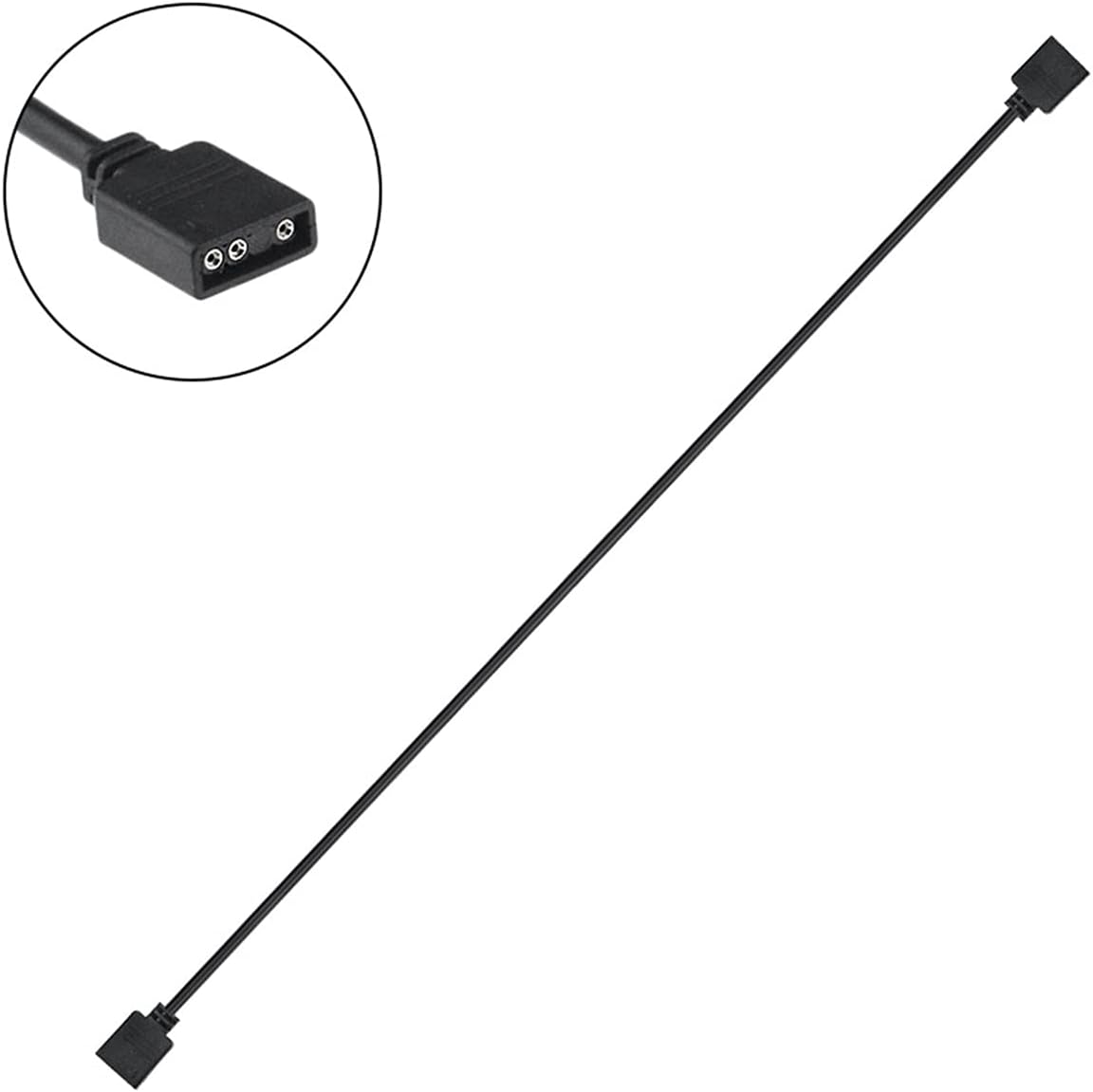 3 Pin RGB Connector 1 to 1 2 3 4 5 6 8 10 3Pin Wire Splitter Extension Cable Fit Fit Compatible Computer Fan Motherboard RGB .L-ED Light(1 to 3 30CM)
