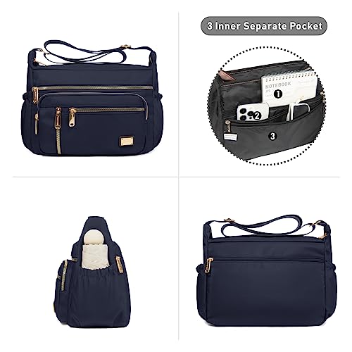 Image of NPBAG Crossbody Bag for Women, Shoulder Purse Handbag Messenger Bag, Trendy Pocketbooks, Waterproof and Multi-Pockets