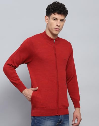 Image of Monte Carlo Men Regular Fit Full Sleeve Solid T Neck Winter Pullover (Pack of 1)