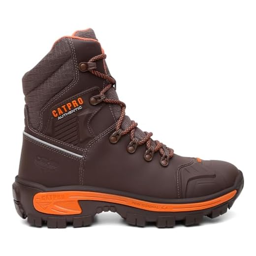 Bota Tática Combat, Couro Legítimo, 18cm de Cano, Solado Antiderrapante (Café, Normal, BR, Adulto, Numérico, 43)