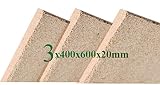 placas refractarias para parrillas Unidad: 3 piezas 3x20 mm Vermiculita Placa Tableros de protección contra incendios 400x600x20mm chamota arcilla refractaria Repuesto