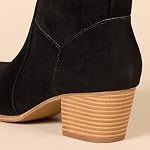 Amazon Essentials womens Western Ankle Boots with Stacked Heel