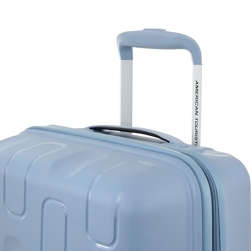 Image of American Tourister Ivy 2.0 | Small Size Cabin Trolley Bag (55 cm) | 360 8 Wheel Travel Luggage | Hard Case Polypropylene (PP) Suitcase | Combination Lock | Blue Frog