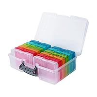 Anko Multicoloured Photo and Craft Storage Box/Includes 12 Boxes