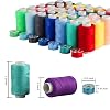 Blibly 72Pcs Bobbins Sewing Thread Kits, 500 Yards Per Polyester Thread Spools with Needle, Threader, Scissors and Ruler, Prewound Bobbin with Case for Hand and Sewing Machine,36 Colors