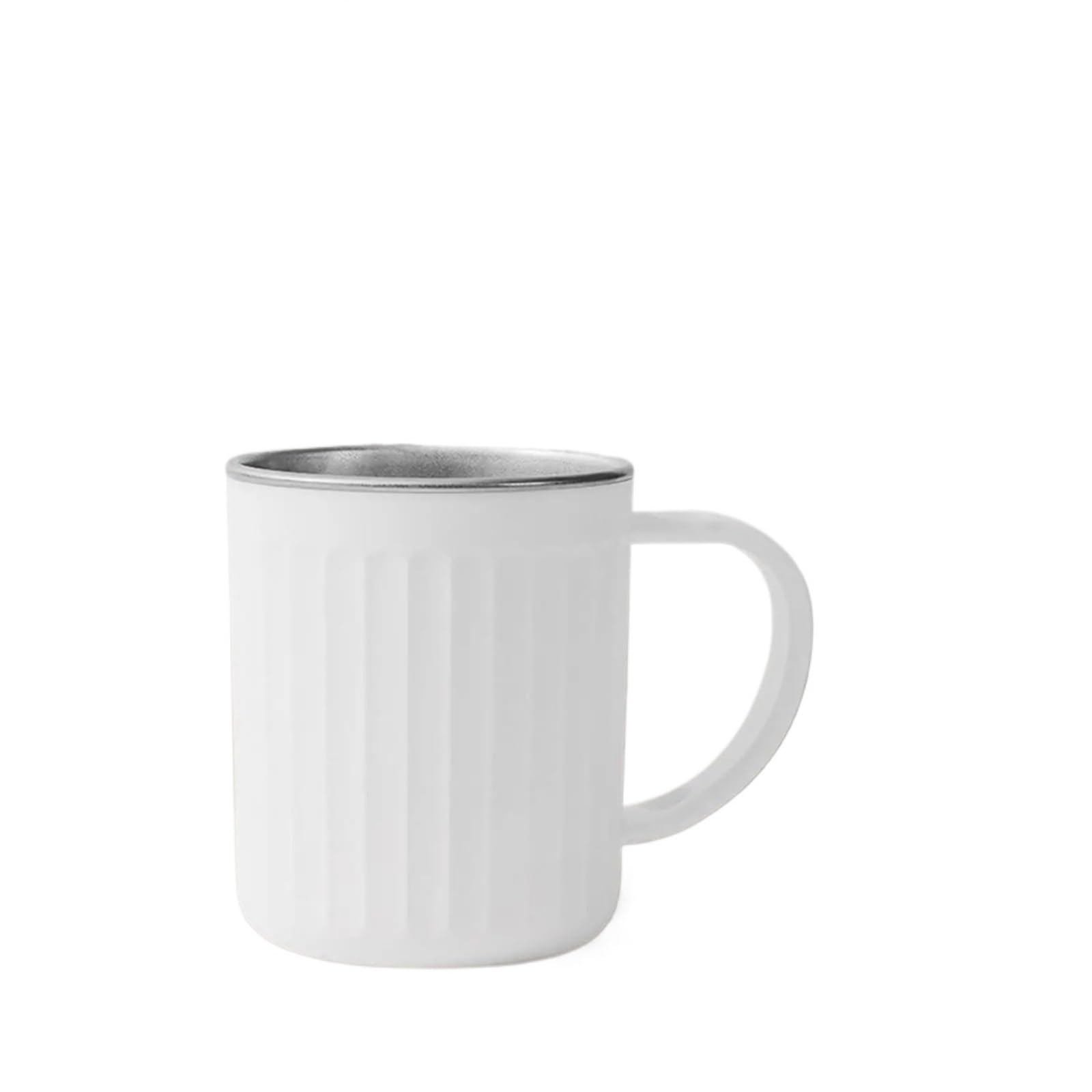 2pcs Tooth Cup Stainless Steel Toothbrush Holder Container For Bathroom For Toothpaste(White)