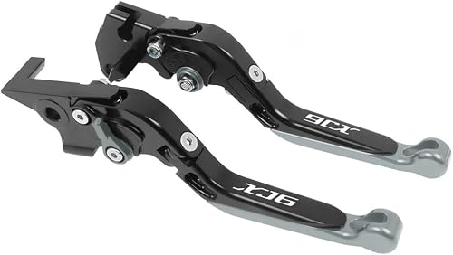 YUEYUEMOTO Für XJ6 XJ 6 XJ6N/XJ6 DIVERSION 2009-2015 2014 2013 2012 Motorrad Zubehör Ausziehbare verstellbare Klappgriff Hebel Bremskupplung Hebel (Farbe:Schwarz+Titan)